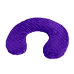 Three colored spa neck wraps in purple, lavender and lattePicture